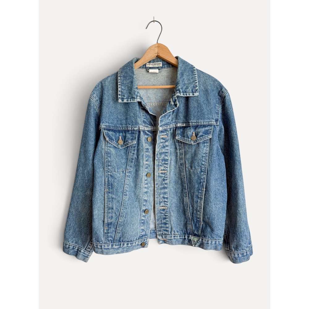 Georges Marciano for Guess Denim Jacket Vintage 90s Medium Blue Trucker